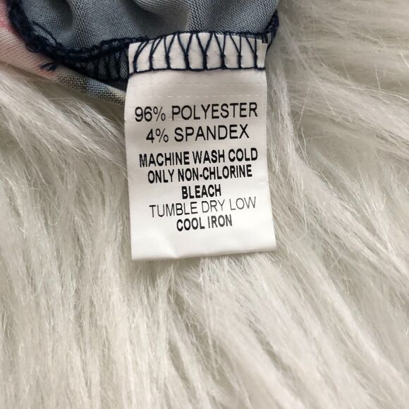 Papermoon‎ Womens Tank Top 3x Blue Floral Sleeveless Blouse Halter Neck NWT - Picture 6 of 8